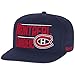 NHL Montreal Canadiens Men's High Box Flat Brim Snapback Cap, One Size, Navy