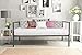 DHP Tribeca Modern Metal Daybed Frame, Sofa Bed, Twin Size, Gray
