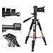 ZOMEI 58'' Compact Light Weight Travel Portable Aluminum Camera Tripod for Canon Nikon Sony DSLR Camera with Carry Case 11 lb Load (Orange)