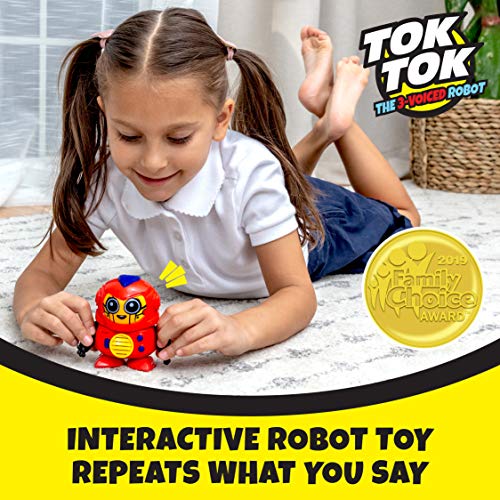Power Your Fun Tok Tok Voice Changer Robot Toys Mini Talking Robots for  Kids with Robot Voices and LED Fac
