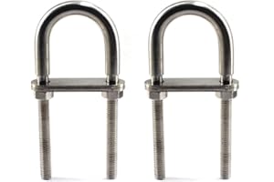 FLOMORE M8x120 U Bolt 304 Stainless Steel Tie Down U Bolt (Pack of 2)