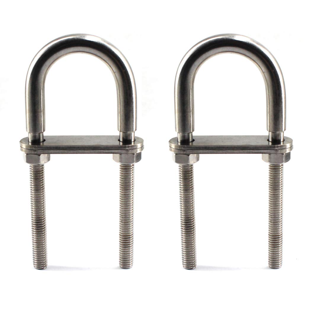 M8x100 U Bolt 304 Stainless steel Tie Down U Bolt (Pack of 2)
