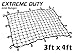 PowerTye 3ft by 4ft Extreme Duty 6mm Bungee Elastic Cargo Net with 3in x 3in Mesh - 18 Large Adjustable Hooks