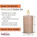BOLSIUS Rustic Metallic Set of 6 Rose Gold Unscented Pillar Candles Inches –2.75 X 5 Decoration Dinner Wedding Candles – Perfect Use for Home Décor - Church-Spa Candle – Restaurant 130/68m…