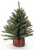 Mixed Pine Tree with Wood Base - 106 Tips - 9 inches