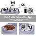 Dog Food Bowls, Stainless Steel Dog Bowls and Pet Bowls with No-Spill and Non-Skid Mat Feeder Bowls Suittable for Dogs Cats and Pets