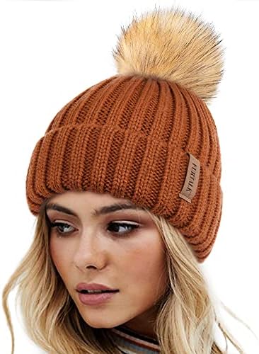 FURTALK Winter Beanie Knit Hat for Women Warm Fleece Lined  display picture 1