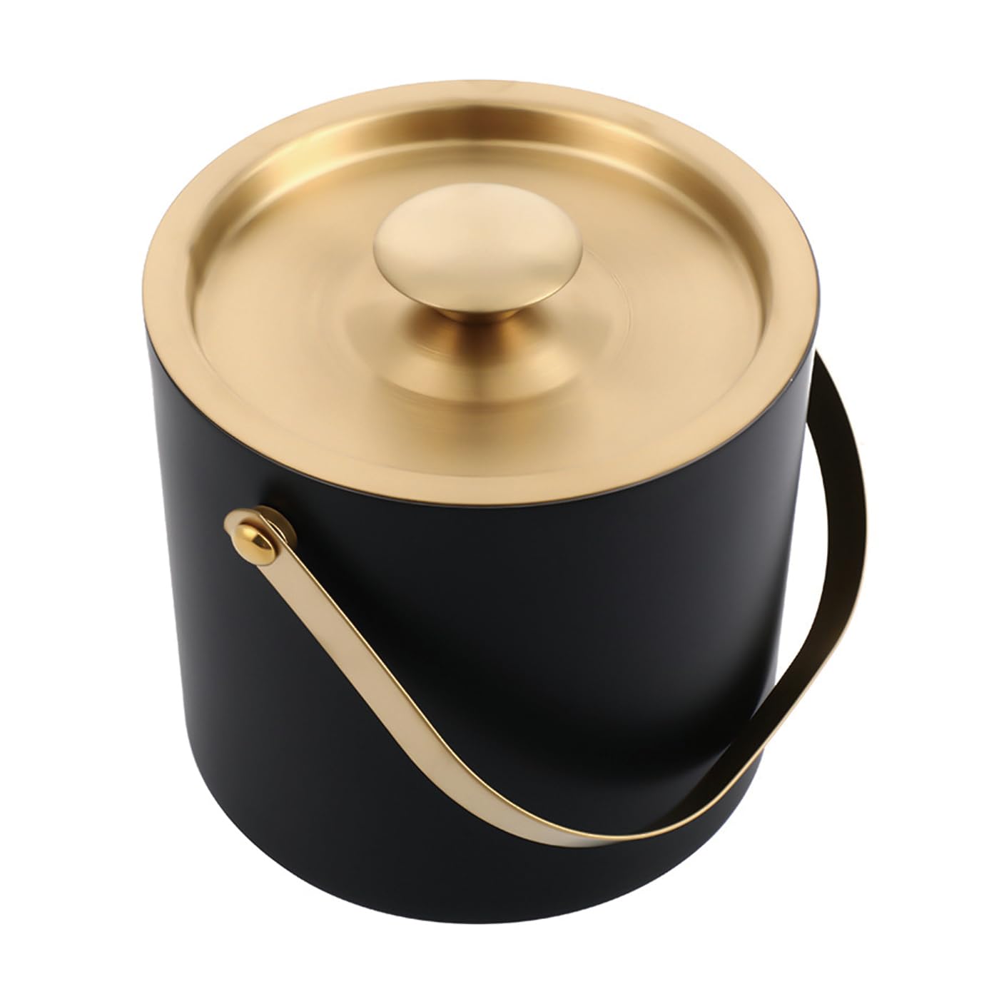 Double Walled Stainless Steel Insulated Ice Bucket with Sealed Lid and Tongs 3L,Keep Ice Frozen Longer,Wine Bucket for Cocktail Bar and Parties,Indoor & Outdoor (Color : Green, Size : 3L)