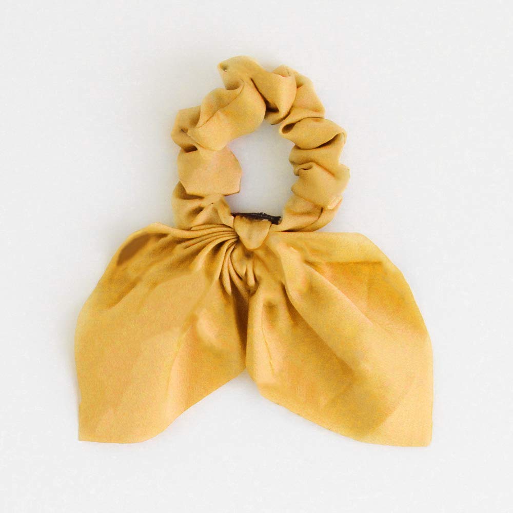 Caroline Gardner Hair Tie - Black with Cream Spots Soft Bow Hairband Tie