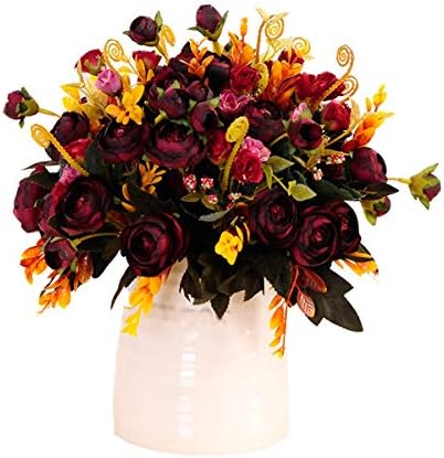ヨーロッパシミュレーション偽花バラ花瓶セットフラワーアレンジメント用ダイニングルームリビングルーム結婚式