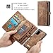 AKHVRS Galaxy S20+ Plus Wallet Case, Handmade Premium Cowhide Leather Wallet Case,Zipper Wallet Case [Magnetic Closure] Detachable Magnetic Case & Card Slots for Samsung Galaxy S20+ Plus - Brown