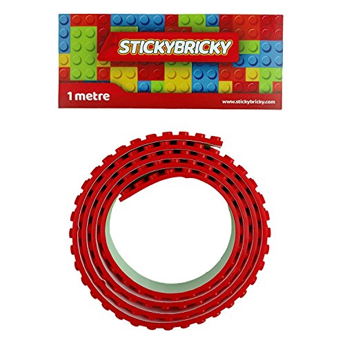 Building Block Tape by StickyBricky - Red Silicone Roll 1 Meter or 3.28 Feet