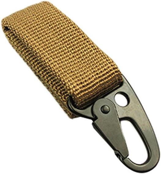 OWNLY Nylon Tactical Gear Clip Web Standard Key Ring Holder Key Chain Quick Release Compatible With Molle Bags For Outdoor Activities