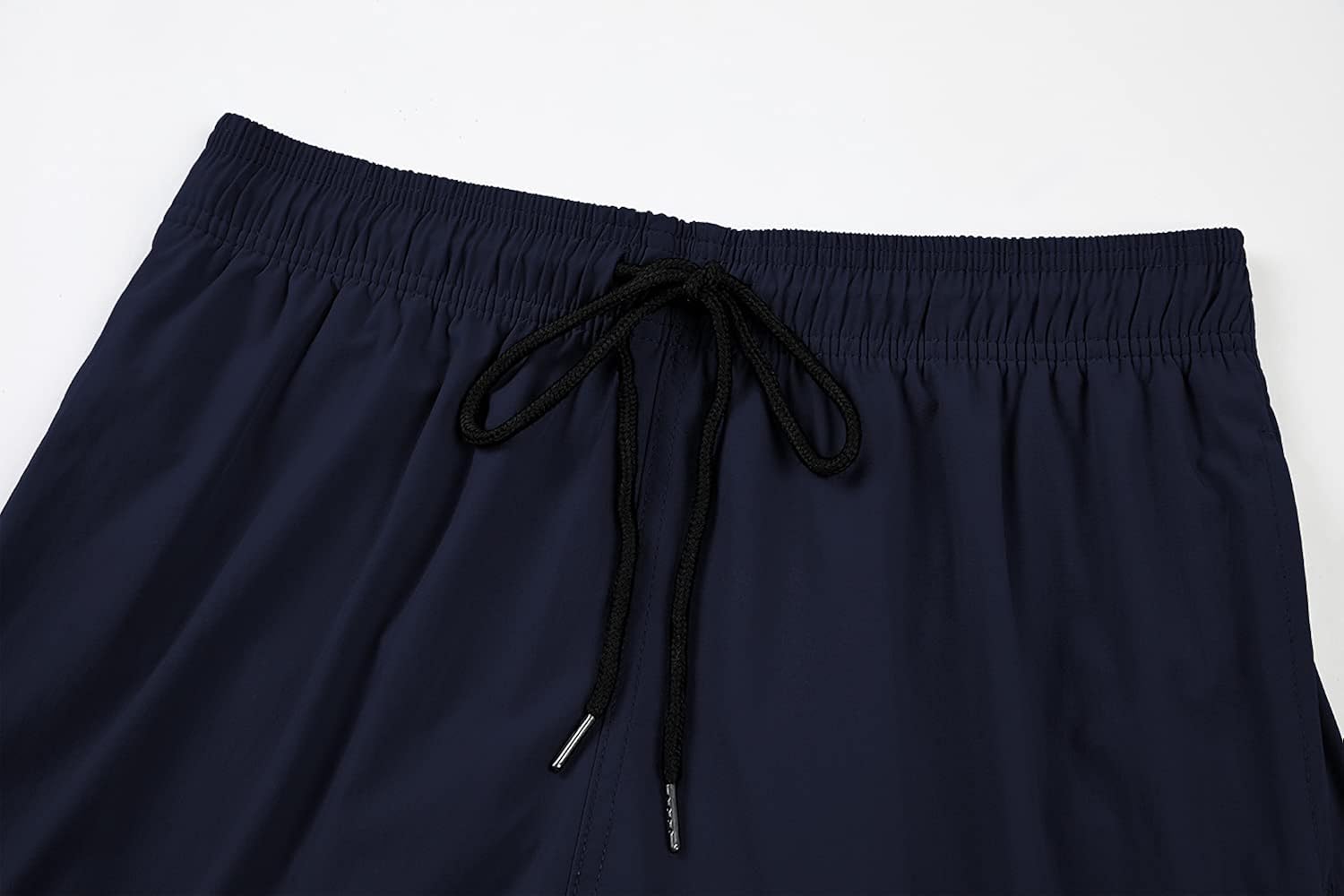 Runcati Mens Quick Dry Swim Trunks Beach Solid Swimsuit Lightweight Sports Shorts with Zipper Pockets Mesh Lining | 