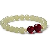 OITUDOBEM Natural Crystal Beaded Bracelet for Women Handmade 8mm Healing Gemstone Stretch Bracelets for Yoga Meditation Stress Relief Jewelry Gifts