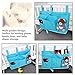Pinji 8 Pockets Bedside Storage Bag Caddy Hanging Organizer Pockets for Headboards, Bed Rails, Dorm Rooms,Bunk Beds, Hospital Beds Blue
