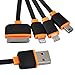 USB Charging Cable, 4 in 1 Multiple USB Charging Cable Adapter Connector with 8 Pin Lightning / 30 Pin/Micro USB/Mini USB Ports for iPhone 7 7 Plus,iPad,iPod Touch,Android and More