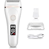 Electric for Women, Shaver Rechargeable Women's Electric Shaver with LED Display Body Hair Removal for Face Underarm Legs and Bikini Line