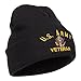 e4Hats.com US Army Veteran Military Embroidered 12 Inch Long Knitted Beanie - Black OSFM