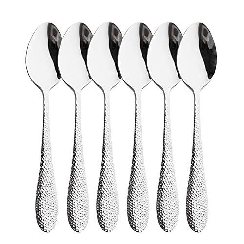 6pcs Gold Dinner Spoon Posate Posate Posate 304 Acciaio inox Stoviglie Specchio 5 Colore Cucchiaio da cucina Cucchiaio…