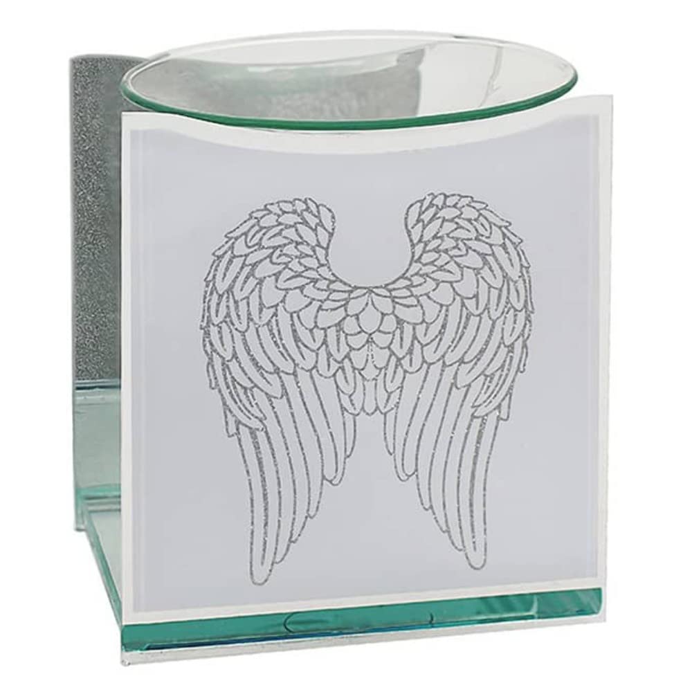 Lesser & Pavey Angel Wings Glass Fragrance Oil Burner & Tealight Holder Candle Melt Wax Warmer