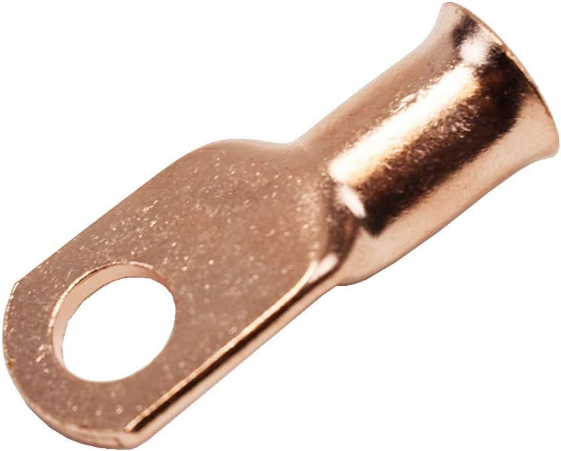 A-Team Performance 1/0 AWG American Wire Gauge Battery Cable 3/8" Tubular Lug Ring Eye Terminals Automotive Car Connector Accessories, Copper, 15 Per Package: Automotive