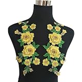PEPPERLONELY 5-Pack Embroidery Rose Iron-On Patches | Black Flower Appliques For Clothes, Hats, Bags - View #6
