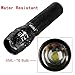 [Rechargeable 18650 Battery and Charger Included] Refun DT 900 Lumens Tactical Flashlight （Bright CREE XML T6 LED Light）Outdoor Water Resistant Torch with Adjustable Focus and 5 Light Modes
