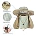 SHINE HAI Fishing Hat, Fashion Outdoor 360° Protection UPF 50+ Summer Sun Cap, with Removable Neck & Face Flap Cover, UPF 50+ Cap for Men and Women, Khaki