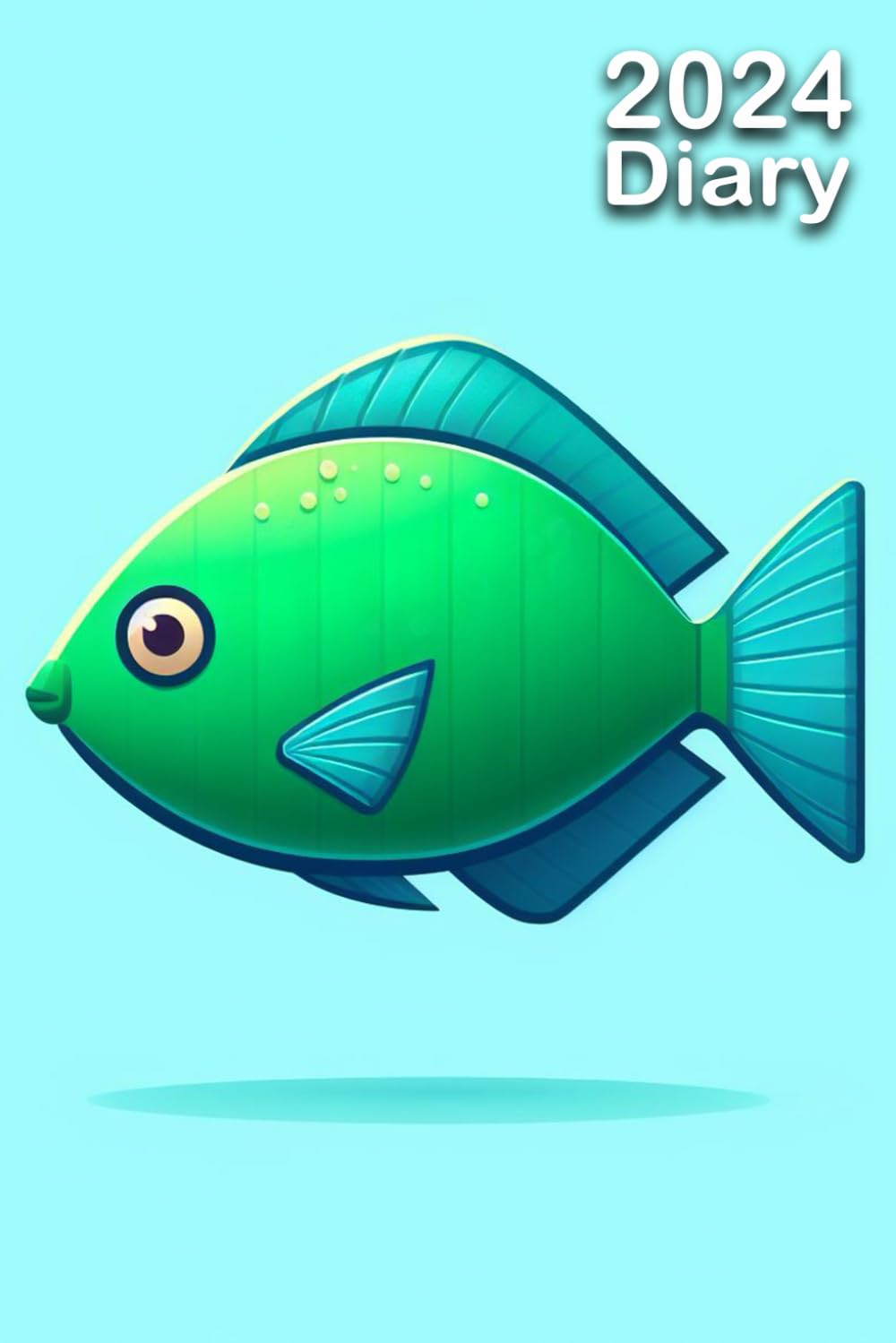 2024 Diary: Green Chromis Fish | A5 Week to View Dated from Jan 2024 to Dec 2024 | Weekly Planner Agenda Personal Organiser
