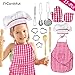 Conthfut Cooking Toys for Girls Toddler Kids' Cooking Kits Baking Chef Set - 13 PCS Kids Kitchen Set Includes Chef Hat, Apron, Cookie Cutters & Baking Utensil for Toddler Girl Toys Age 3+