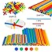 Winsenpro 408PCS Straw Constructor STEM Building Blocks Toys for Kids' Education,Colorful Plastic Engineering Toys Gift for Boys Girls Party (408 Piece)