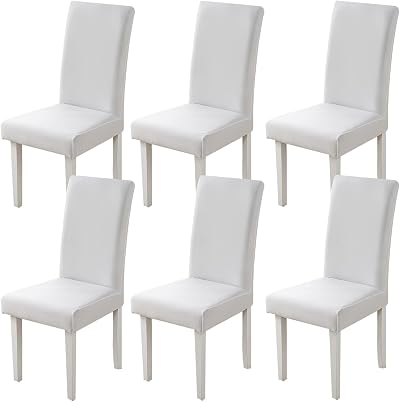 HZDHCLH Stretch Dining Chair Covers 6 Pack Spandex Protective Slipcovers