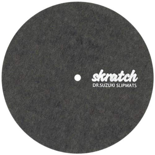 Dr Suzuki 7" Scratch Slipmat with Slipsheet - Grey, Nylon, Low Friction, Anti-static, Superior Durability