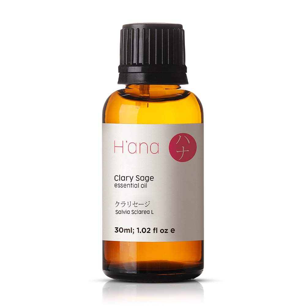 Clary Sage Essential Oil for Hair Growth, Diffuser and Aromatherapy (30ml) - 100% Pure Therapeutic Grade - Hana