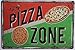 Dehavre Pizza Zone Tin Sign Restaurant Kitchen Home Decor Wall Art Retro Vintage Distressed 8