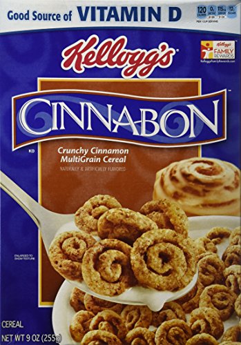 Cinnabon Cereal, Crunchy Cinnamon, 9-Ounce Boxes (Pack of 4)