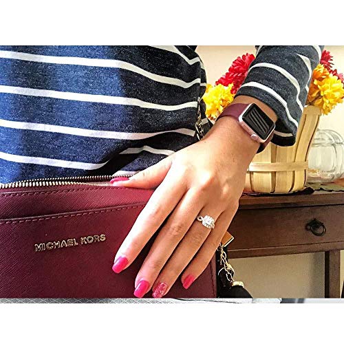 AdMaster Compatible for Silicone Apple Watch Band and Replacement for Sport iwatch Accessories Bands Series 4 3 2 1 Wine Red 42mm/44mm M/L