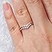 Gieschen Jewelers -Crystal V- 18K Rose/White Gold-Plated CZ Crystal Dainty Ring