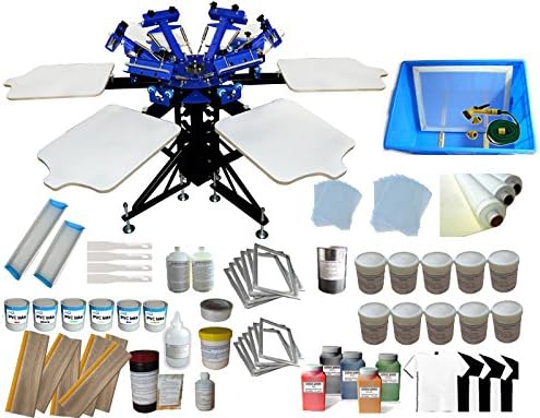 6-6 Color Screen Printing Kit with Materials 6 Color 6 Station Silk Screen printing Machine
