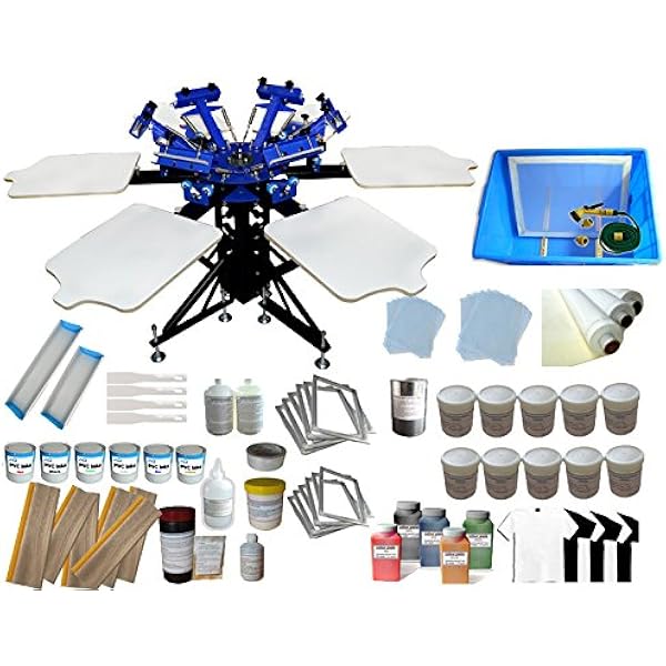 6 color automatic screen printing machine