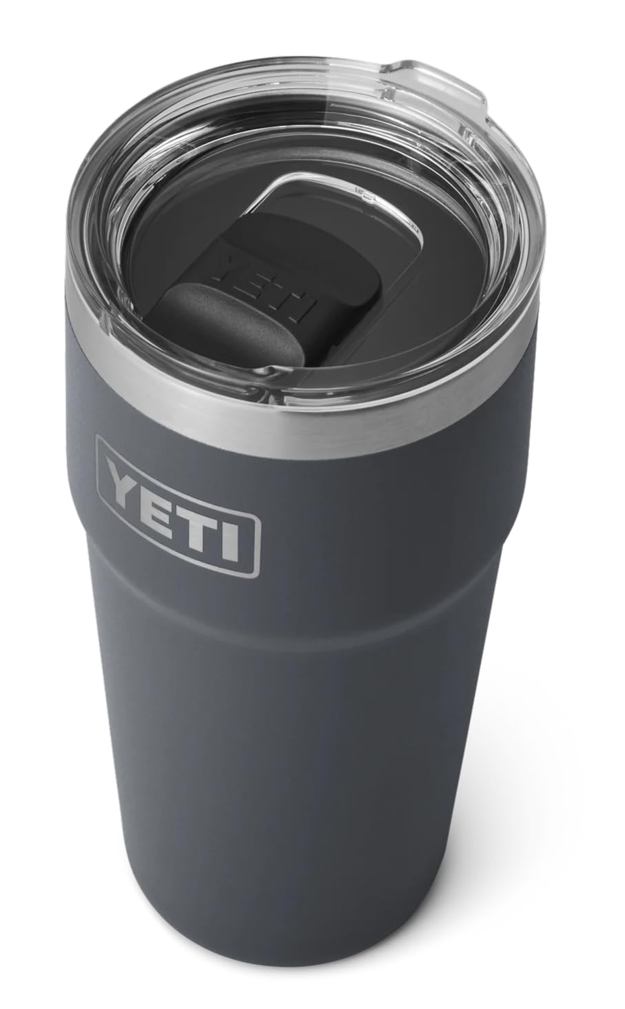 YETI Rambler Cup, Vacuum Insulated Stainless Steel Stackable Cup with Magslider Lid, Charcoal, 20 oz (591 ml) Image