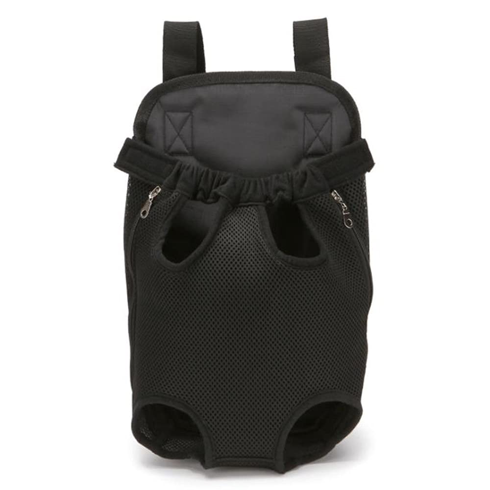 Voarge Dog Carrier Backpacks, Legs Out Front-facing Dog Carrier Backpack, Travel Bag Shoulder Pads for Walking, Hiking, Bike and Motorcycle, Black, M