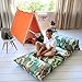 Butterfly Craze Kid's Floor Pillow Bed Cover - Use as Nap Mat, Portable Toddler Bed Alternative for Sleepovers, Travel, Napping, or as a Lounger for Reading, Playing. Cover Only!