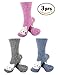 BambooMN Super Soft Warm Cute Animal Non-Slip Fuzzy Crew Winter Home Socks - Assortment 10, 3 Pairs - Value Pack