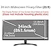 Xianan 34″ inch Widescreen 21:9 Screen Filters Anti-Peeping Privacy Screen Filter Screen Protectors 31.43×13.18inch/798.2×334.8mm Radiation Anti-Glare for Computer Monitorsthumb 2