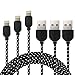 Phone Cable Charger 3Pack 3FT/6FT/10FT USB Charger Cord Lectrus Charging Cable Data Nylon Braided 8pin Compatible for iPhone X/8/8Plus/7/7Plus/6s/6sPlus/6/6Plus/5/5S/5C/SE/iPad Air and More