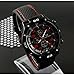 Fanmis GT Racing Sport Watches Military Pilot Aviator Army Style Black Silicone Red Number Men's Watch