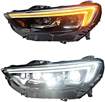 Amazon Com 2pcs Headlight Assemblies For Buick Regal 18 Bi Xenon Lens Projector Double Beam Xenon Hid Kit With Led Daytime Running Lights Automotive