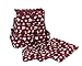 Itraveller 7 set Luggage packing Organizer-3 Travel Cubes for Packing 3 Packing Organizer Bags with 1 Shoe Bag-Travel Suitcase Organizer (Wine Red Flower)